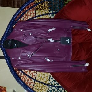 Brand New Mackage Leather Jacket . Love purple? This is the leather jacket for y